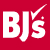 tipografía BJ's blanca sobre fondo rojo