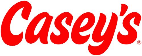 logotipo Casey's en rojo cursivo