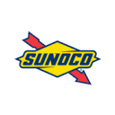 diamante amarillo con logotipo SUNOCO rojo y flechas