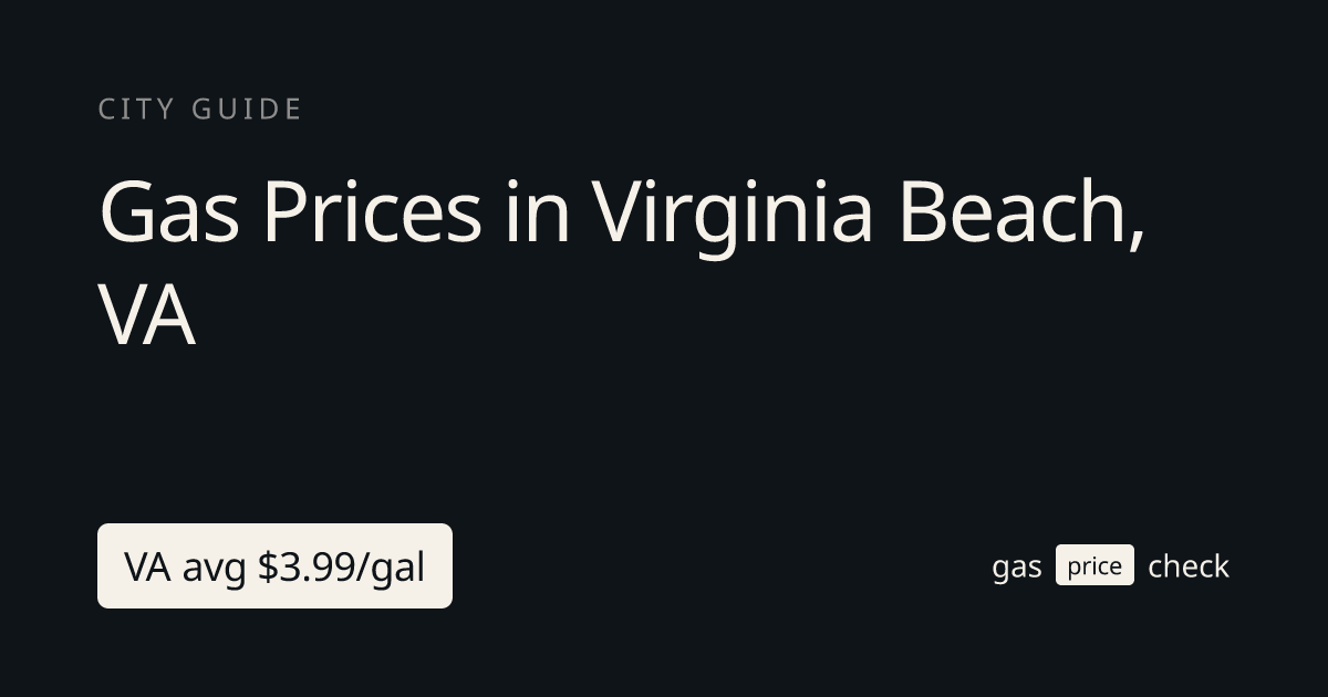 Gas Prices Virginia Beach Va